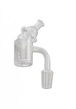 'Oil Black Leaf' Quartz Banger Carb Cap + 2 Pearls