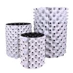 Vaso redondo - white outside/black inside