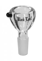 Black Leaf Glass Bowl heavy