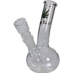 Mini Black Leaf Glass Bong **