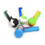 Cachimbo de silicone com recipiente de metal