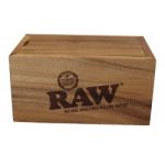 Raw Acacia Wood Box With Slide Top