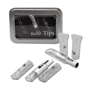 Black Leaf Glass Tips