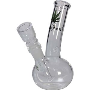 Mini Black Leaf Glass Bong **