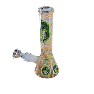 BONGO DE CRISTAL- BEAKER MORTY FLORESCENTE