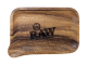 RAW WOODEN ROLLING TRAY WITH POUR SPOUT
